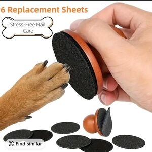 Dog Nail File Kit - Wooden Handle with Black Sanding Pads